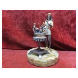 Giuseppe Vasari Cellini metal sculpture. 9.5' tal