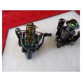 (2)Borealis open face fishing reels.