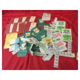 Vintage green stamps & books.
