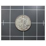 1943 90% silver Walking Liberty half dollar US coi