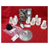 Assorted strainer skimmers.