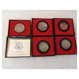 (5)Pewter America's first medals token