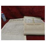 1800's Newspapers paper ephemera.