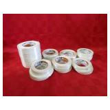 (33)rolls new tape.