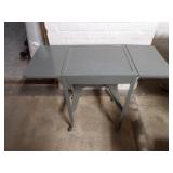 Vintage pressed steel typewriter table.
