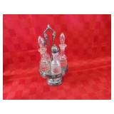 Vintage Silver plate cruet set.