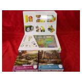 Smarty Parts engineer toy, Kinkade puzzles.