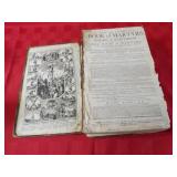 Antique book of Martyrs Bible.