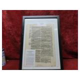 1583 printed pages Geneva bible framed.