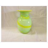 Swirl art glass vase.