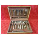 Silver plate flatware set.