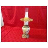 Antique glass oil lamp.
