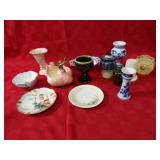 Hull pottery vase, Frankoma planter, misc.