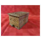 Vintage carved wood box.
