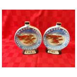 (2)Sealed Jim Beam Pearl Harbor decanters.