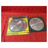 (3)10' assorted new saw blades.