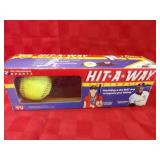Hit-a-way softball hitting trainer.