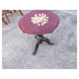 Victorian piano stool needlepoint tapestry