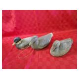 Vintage paper mache duck decoy lot(3).