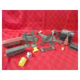 Antique American Flyer model train accessories.