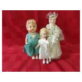 (3)Antique dolls lot. Bride & others.