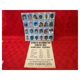 1952 Booker Washington schedule, baseball cards