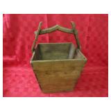Antique Chinese rice bucket.
