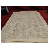 Early 1800's Newspapers paper ephemera.