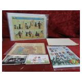 Pore Lil Mose comic strip, postage stamps,