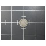 1897 90% Silver Barber dime US coin.