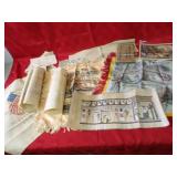Antique chinese papers, Egyptian artwork.