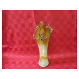 Heavy art glass vase.