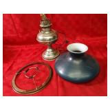 Vintage electrified oil lamp.