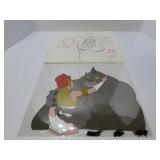 1980's MOTU Teela Production cel & drawing.