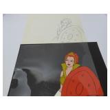 1980's MOTU Teela animation cel & drawing.