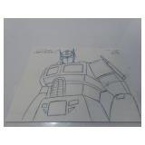 Signed Dennis O'Neil Optimus Prime drawing.