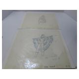 (2)1980's MOTU Sorceress production drawing.