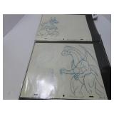 (2)1980's MOTU He-man production drawing.