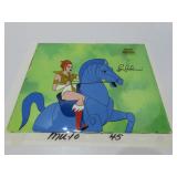 Signed Lou Scheimer 1980's MOTU cel. Teela.