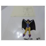 1980's MOTU Evil-Lyn cel & drawing.