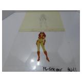 1980's Flash Gordon Aura cel & drawing.