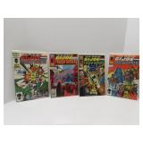 (4)1987 #1-4 GI Joe Transformers comic books.