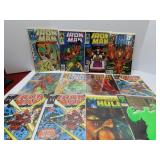 (12)Iron man & Hulk Assorted comic books.