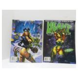 (2)Heavy metal comic graphic novel books.
