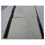 (2)1980's MOTU Evil Lyn Production drawings