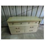 Vintage Mengel blonde atomic dresser.