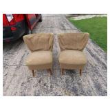 (2)Upholstered Cocktail chairs.