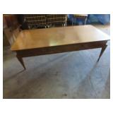 Vintage wood coffee table w/ drawer needs foot