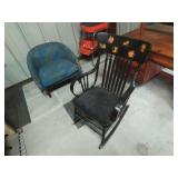 Vintage wood rocking chair.