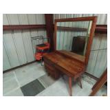 Vintage Franklin Shockey Pine Desk w/mirror